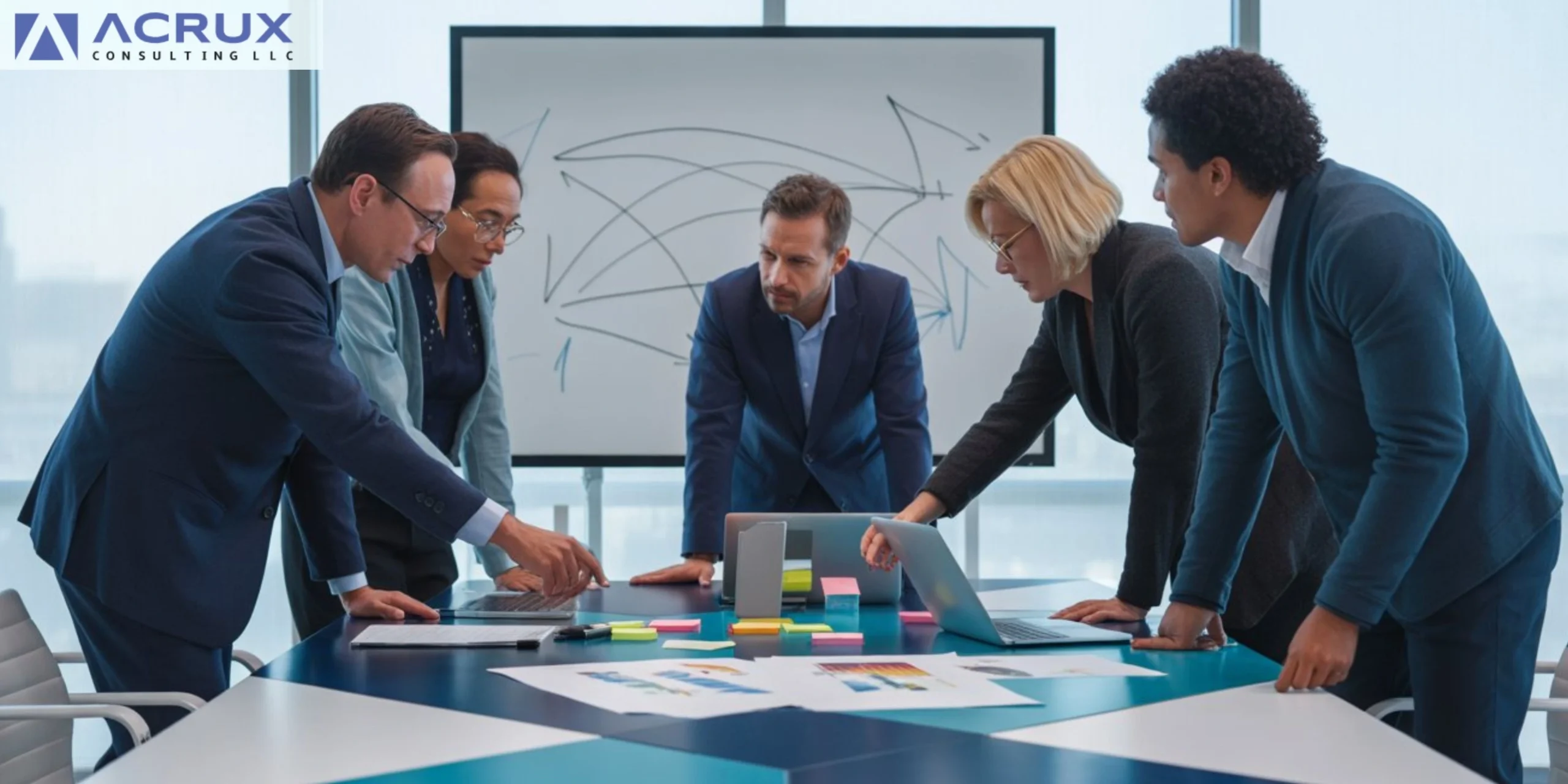 Leadership team preparing for a strategic planning session